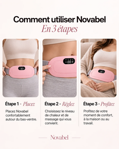Novabel — Ceinture Chauffante Menstruelle & Massante